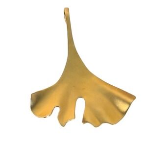 RLM Studio Robert Lee Morris Golden Brass Ginkgo Leaf Pendant